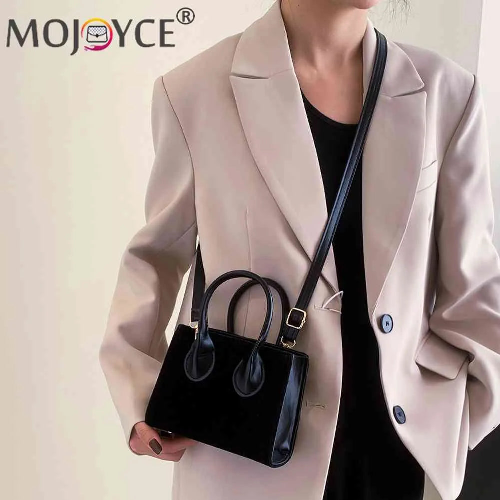 Women Shoulder Bag Casual Zipper Small Female Clutch Solid Flocking PU Leather