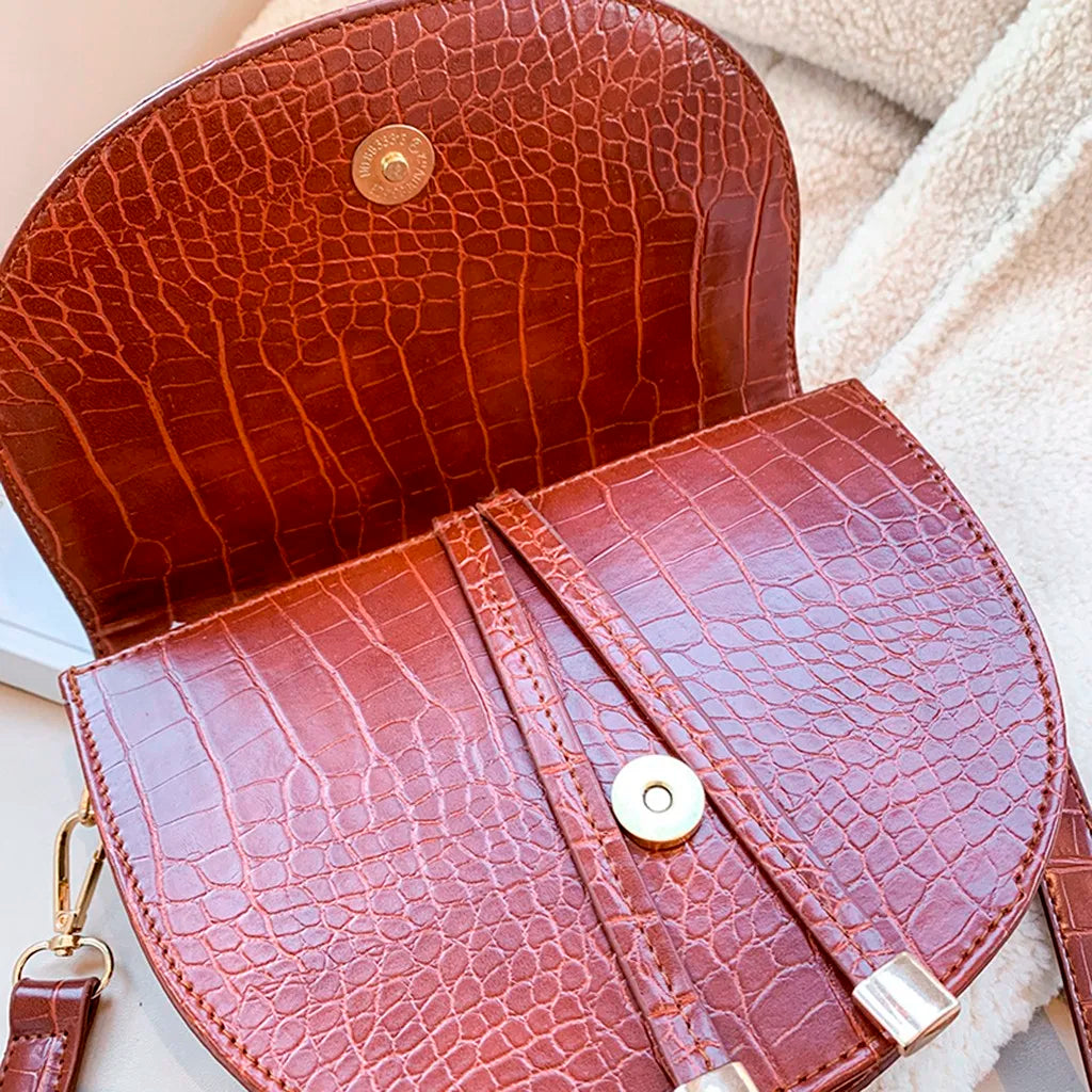 Crocodile Pattern Shoulder Bag Crossbody Bag for Women