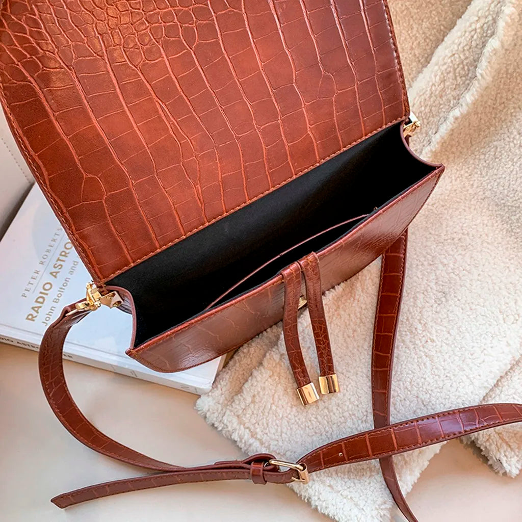 Crocodile Pattern Shoulder Bag Crossbody Bag for Women