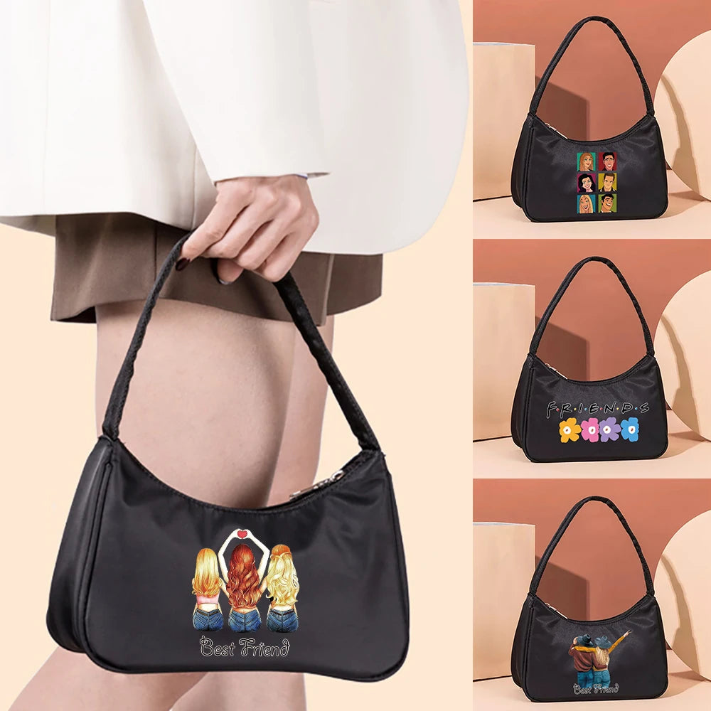Women Shoulder Bag Evening Clutch Pack Print Mini Underarm Bags Tote Pouch