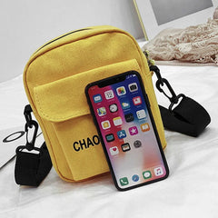 Canvas Shoulder Bag Casual Tote Zipper Crossbody Organizer