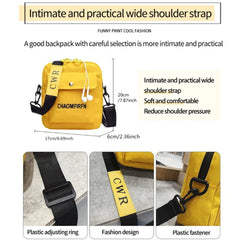 Canvas Shoulder Bag Casual Tote Zipper Crossbody Organizer