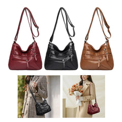 Women Shoulder Bag Large Capacity PU Leather Crossbody Bags Handbag Purse