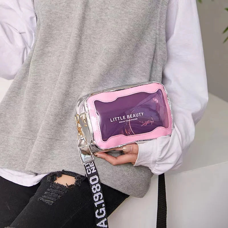 Women Shoulder Bag Laser Transparent Crossbody Bags All-match Jelly Messenger Sh
