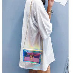 Women Shoulder Bag Laser Transparent Crossbody Bags Messenger Shoulder Beach Bag