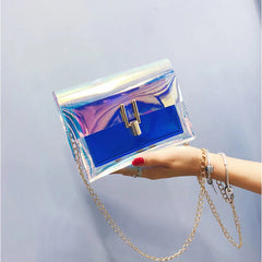 Women Shoulder Bag Laser Transparent Crossbody Messenger Beach Bag