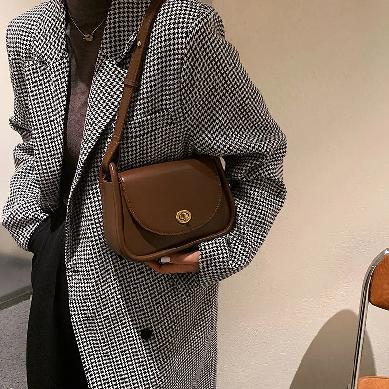 Women Shoulder Bag PU Leather Crossbody Handbags Autumn Winter Small Messenger