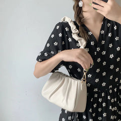 Women Shoulder Bag PU Leather Crossbody Messenger Cloud Under Arm Bag Purses