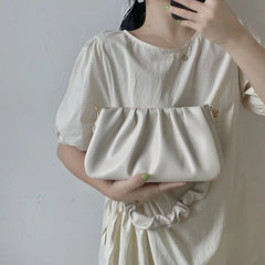 Women Shoulder Bag PU Leather Crossbody Messenger Cloud Under Arm Bag Purses
