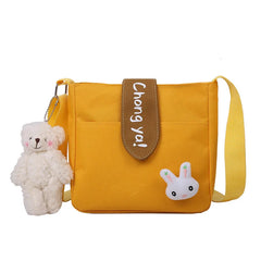 Casual Canvas Tote Bag Zipper Messenger Girls Handbag