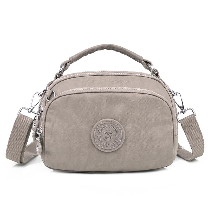 Casual Canvas Shoulder Bag Zipper Crossbody Handbag