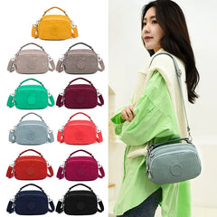 Canvas Shoulder Bag Casual Tote Handbag Zipper Messenger Crossbody