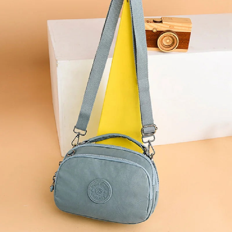 Canvas Shoulder Bag Casual Tote Handbag Zipper Messenger Crossbody