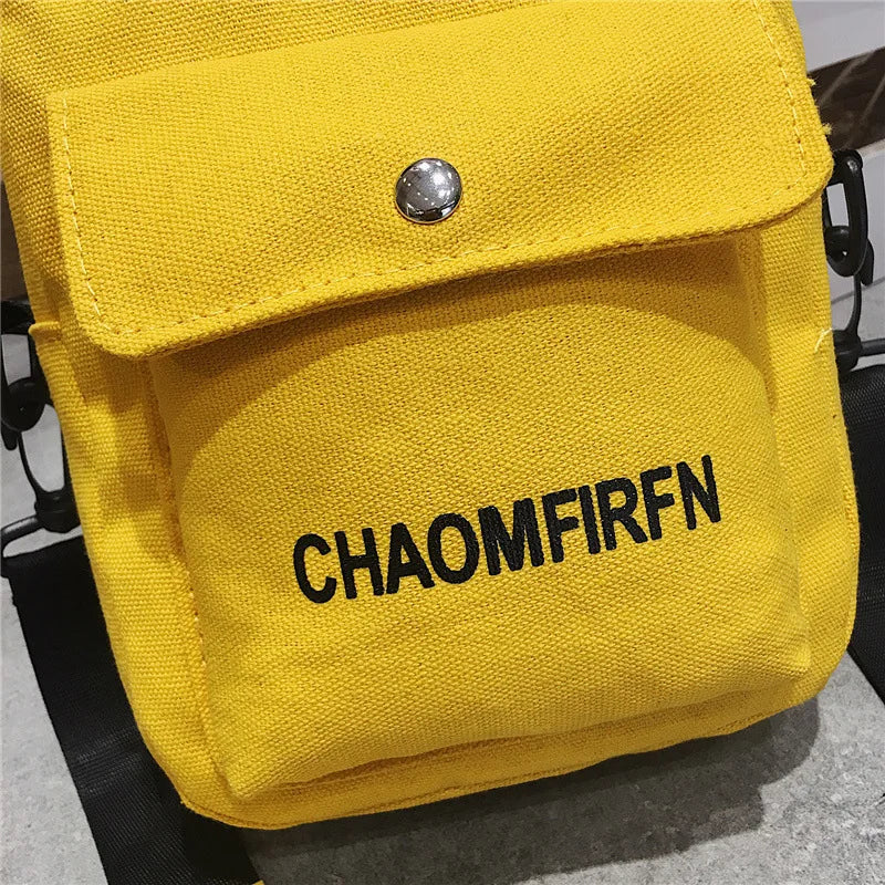 Canvas Casual Tote Shoulder Bag Zipper Messenger Handbag