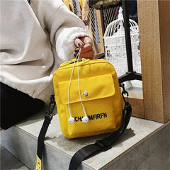 Women Shoulder Bag Outdoor Canvas Handbag Zipper Messenger Sac Main Femme