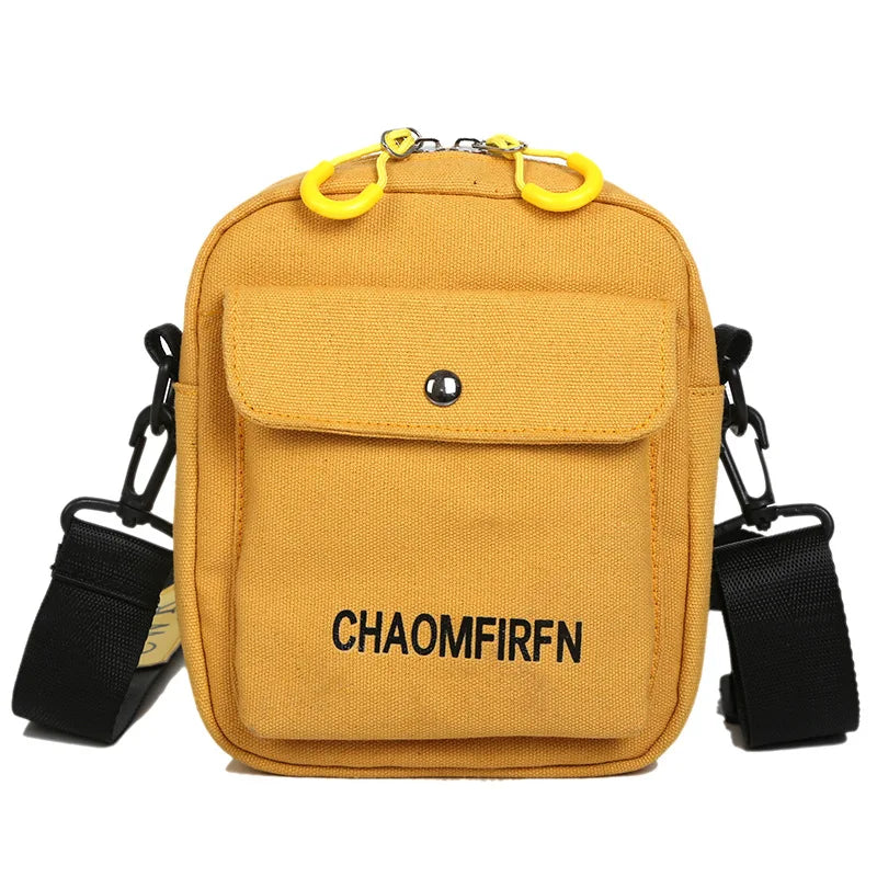 Women Shoulder Bag Pure Casual Tote Outdoor Bag Canvas Handbag Zipper Messenger