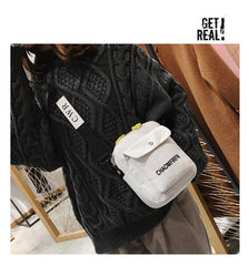 Casual Canvas Shoulder Bag Zipper Messenger Tote Handbag