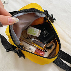 Canvas Shoulder Bag Casual Tote Handbag Zipper Messenger Sac Main Femme