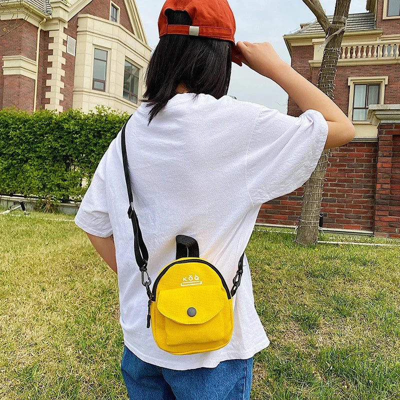 Canvas Shoulder Bag Casual Tote Handbag Zipper Messenger Sac Main Femme