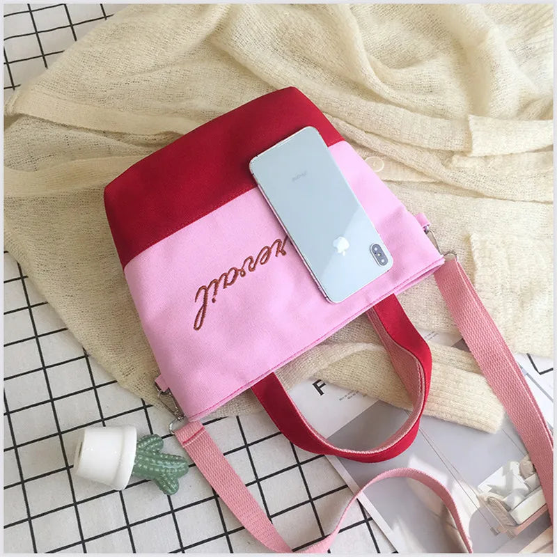 Canvas Shoulder Bag Women Handbags Large Tote Casual Messenger Shopping Handbag