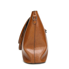 Oil Wax Leather Women Shoulder Bag Large Capacity Tote Bag