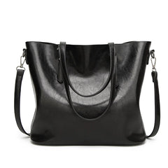 Oil Wax Leather Women Shoulder Bag Large Capacity Tote Bag
