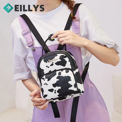 Women Shoulder Bag Female Backpack Pu Leather Backpacks Snake Printed Travel Bag