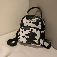 Women Shoulder Bag Female Backpack Pu Leather Backpacks Snake Printed Travel Bag