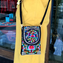 Ethnic Floral Embroidered Shoulder Bag Retro Handbag Messenger Small Purse