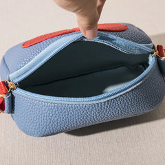 Small Crossbody Bag for Teenage Girl with Wide Strap, PU Leather
