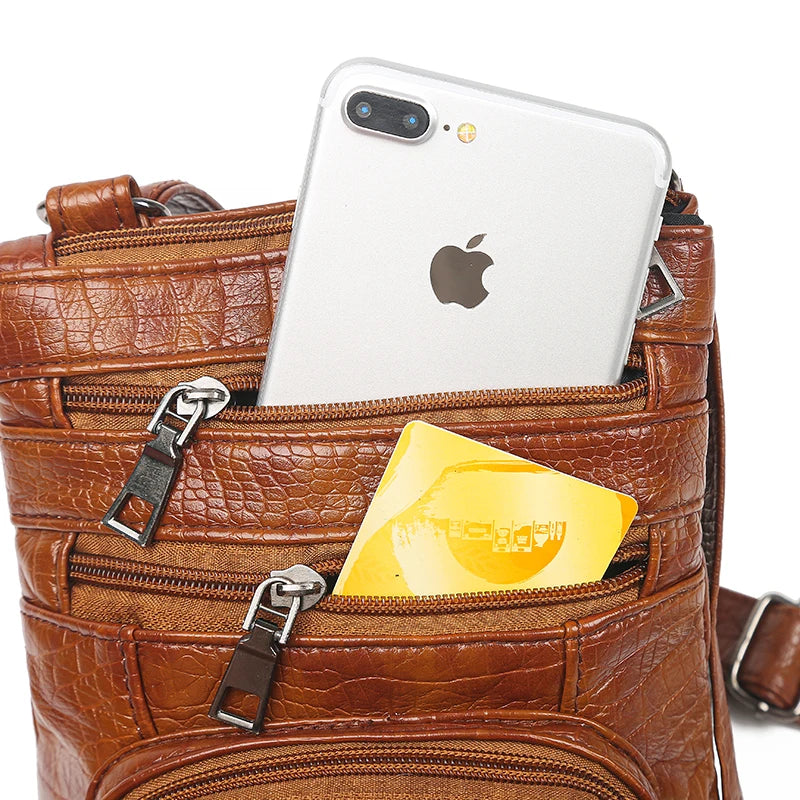 Vintage Soft Pu Leather Shoulder Bag for Women
