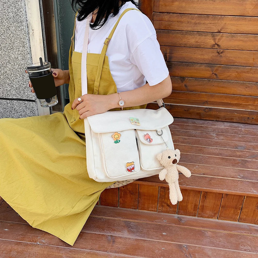 Harajuku Crossbody Bag Large Capacity Handbag for Shopping