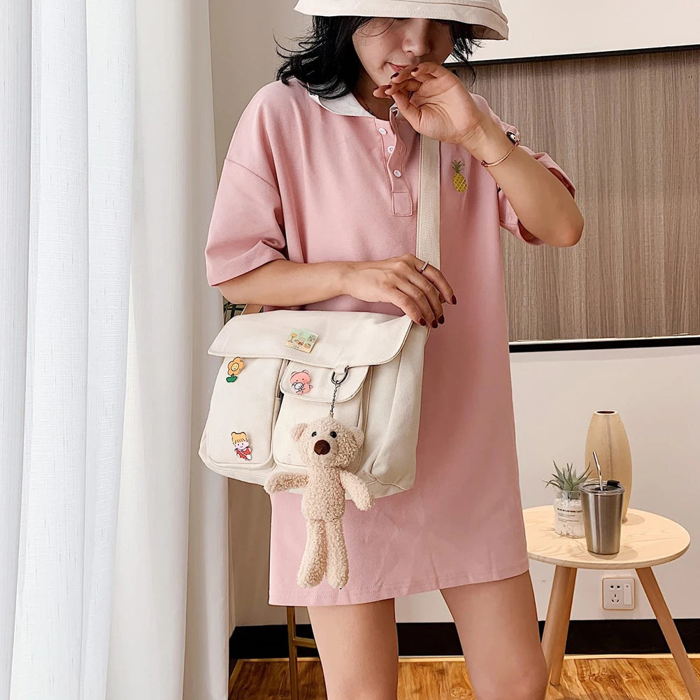 Harajuku Crossbody Bag Large Capacity Handbag for Shopping