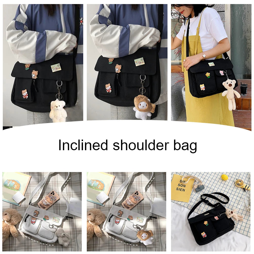 Harajuku Crossbody Bag Large Capacity Handbag for Shopping