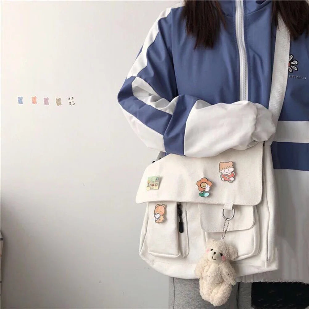 Japanese Harajuku Handbag Large Capacity Messenger Bag for Shopping