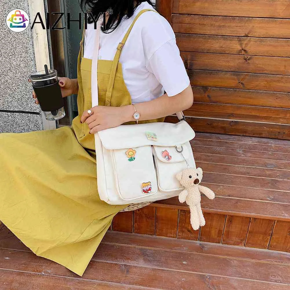Harajuku Women's Shoulder Bag Large Capacity Messenger Handbag for Shopping