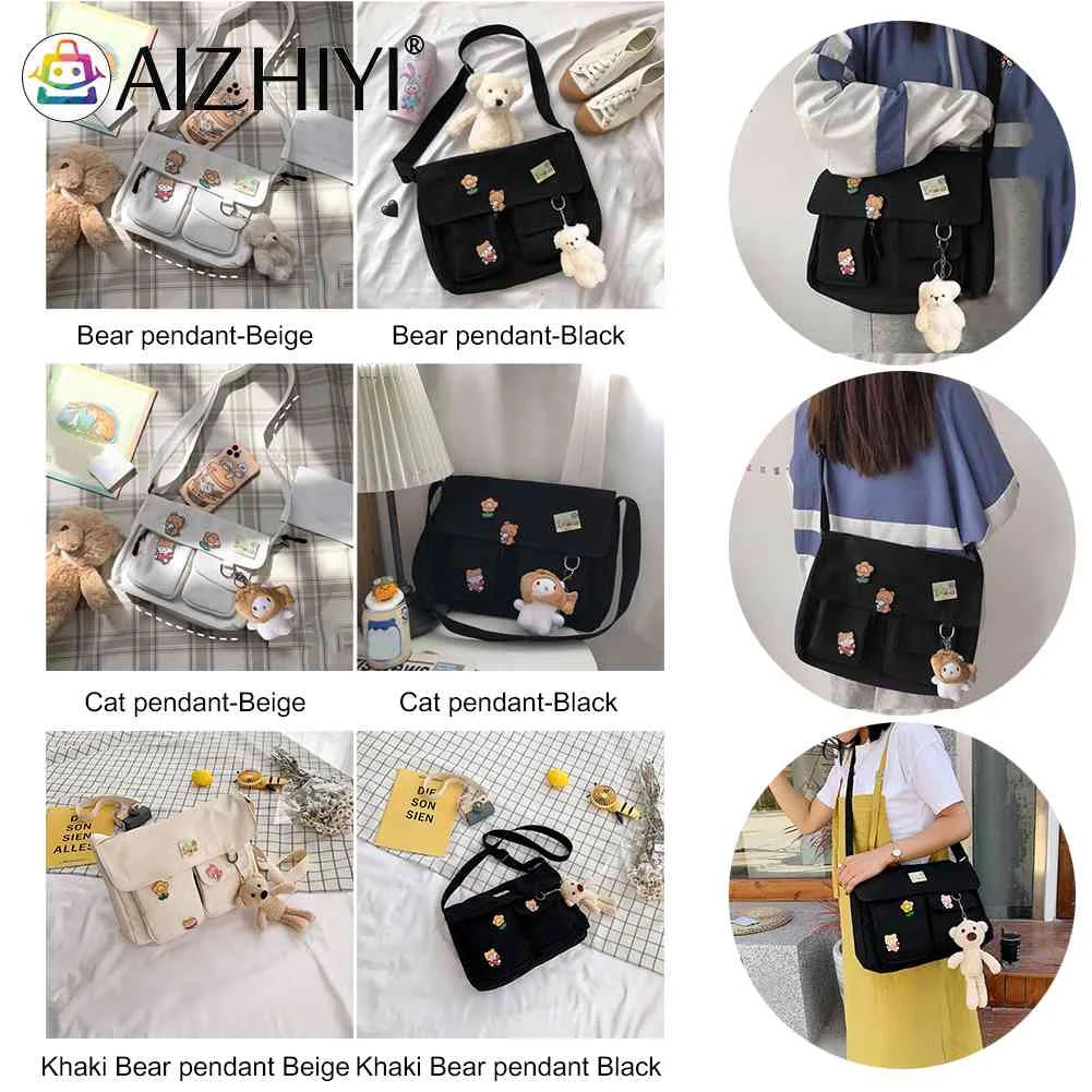 Harajuku Women's Shoulder Bag Large Capacity Messenger Handbag for Shopping