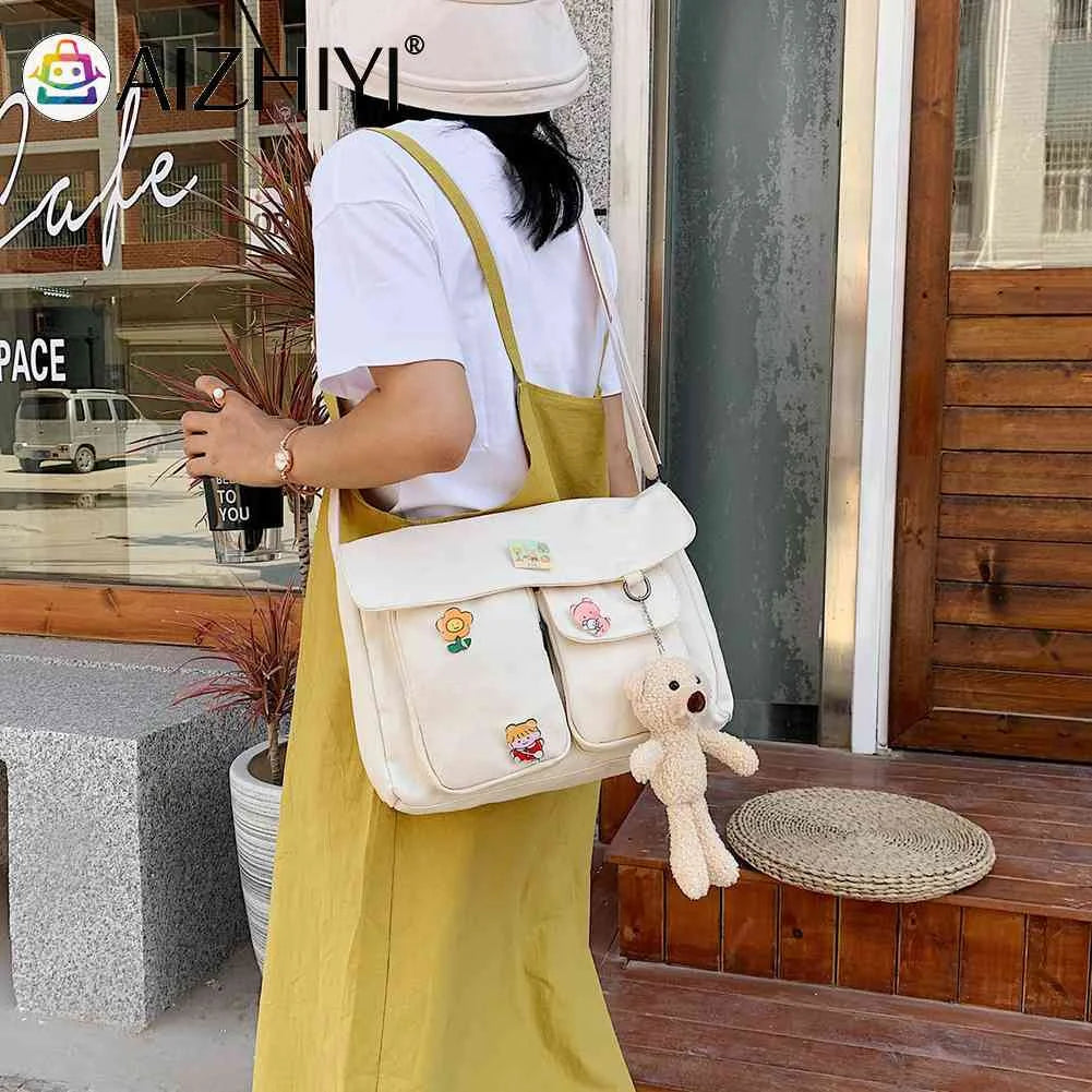 Harajuku Women's Shoulder Bag Large Capacity Messenger Handbag for Shopping