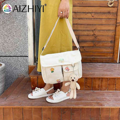 Harajuku Women's Shoulder Bag Large Capacity Messenger Handbag for Shopping