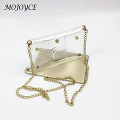 Waterproof Transparent Shoulder Bag Lady Small Flap Travel Messenger