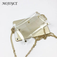 Waterproof Transparent Shoulder Bag Lady Small Flap Travel Messenger