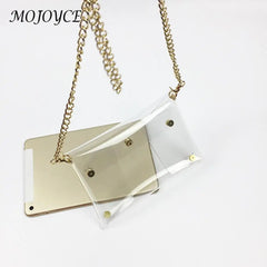 Waterproof Transparent Shoulder Bag Lady Small Flap Travel Messenger