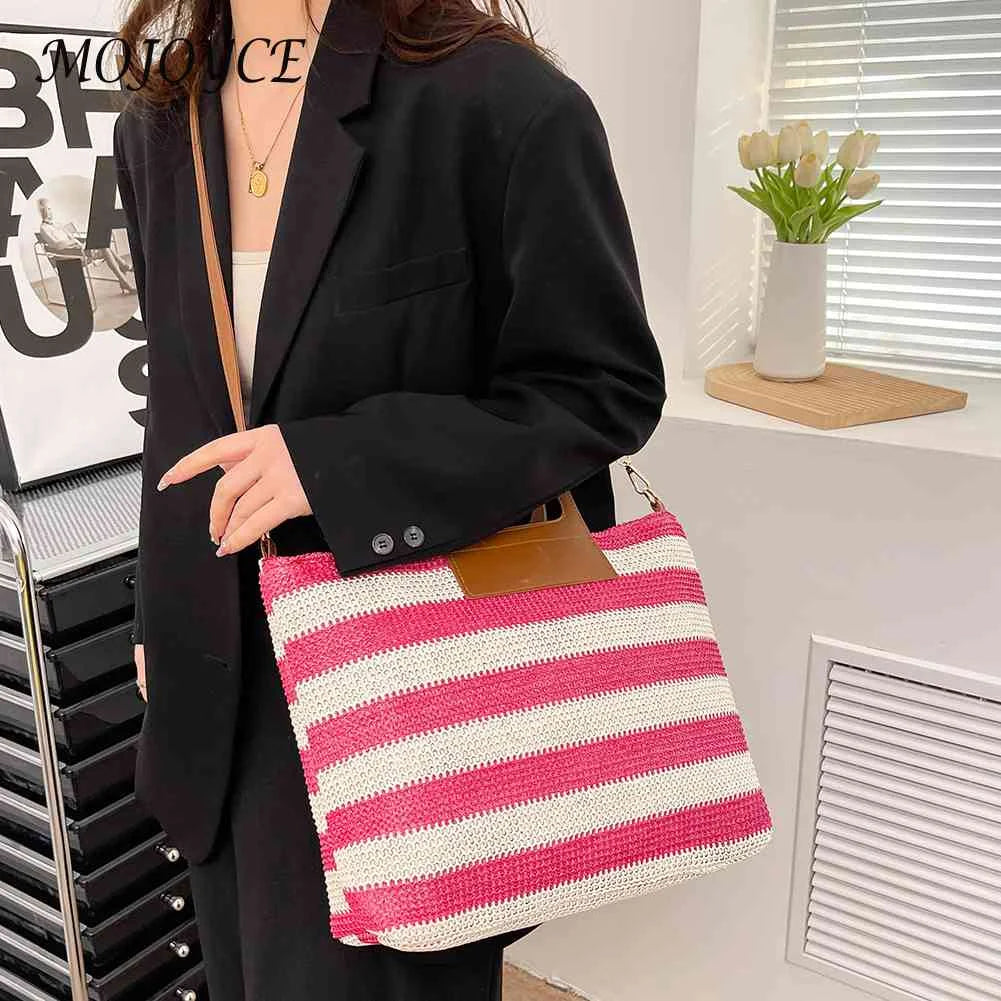 Large Capacity Knit Shoulder Bag Soft for Daily Travel