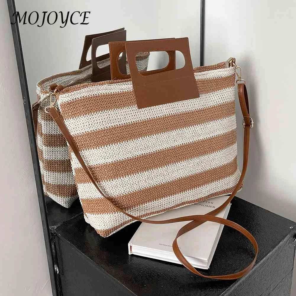 Large Capacity Knit Shoulder Bag Soft for Daily Travel