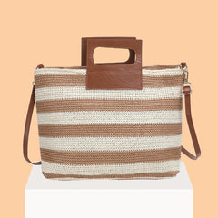 Large Capacity Knit Shoulder Bag Soft for Daily Travel