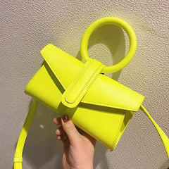 Women Shoulder Bag Leather Waist Bag Round Crossbody Pack Small Tote