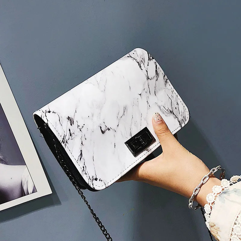 Marble Pattern Handbags Women Shoulder Bag