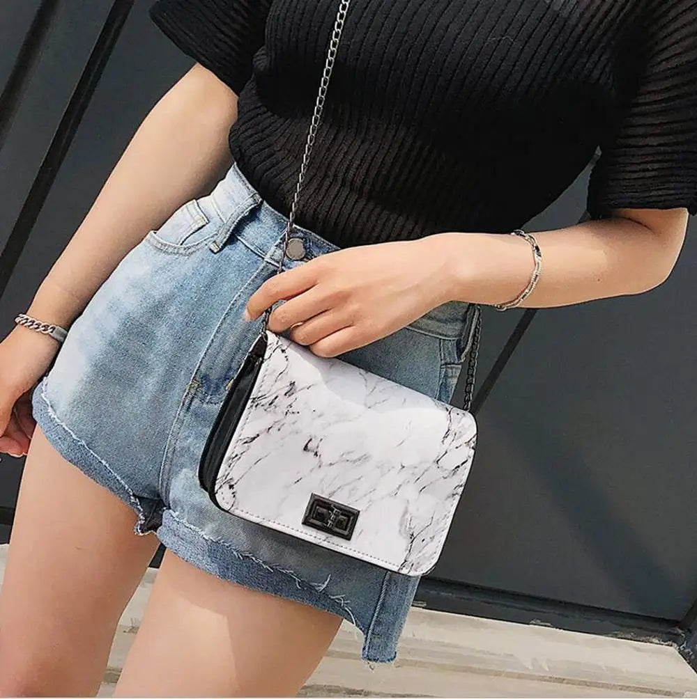 Marble Pattern Handbags Women Shoulder Bag