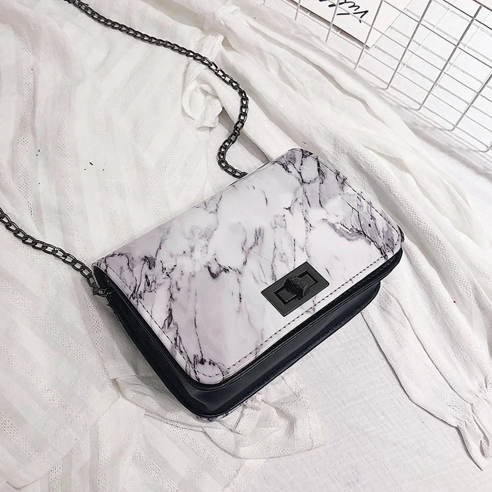 Marble Pattern Handbags Women Shoulder Bag