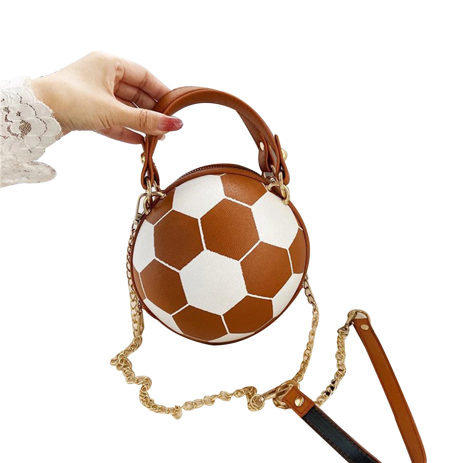 Women Shoulder Bag Ball Shape Crossbody Bag for Traveling Shopping